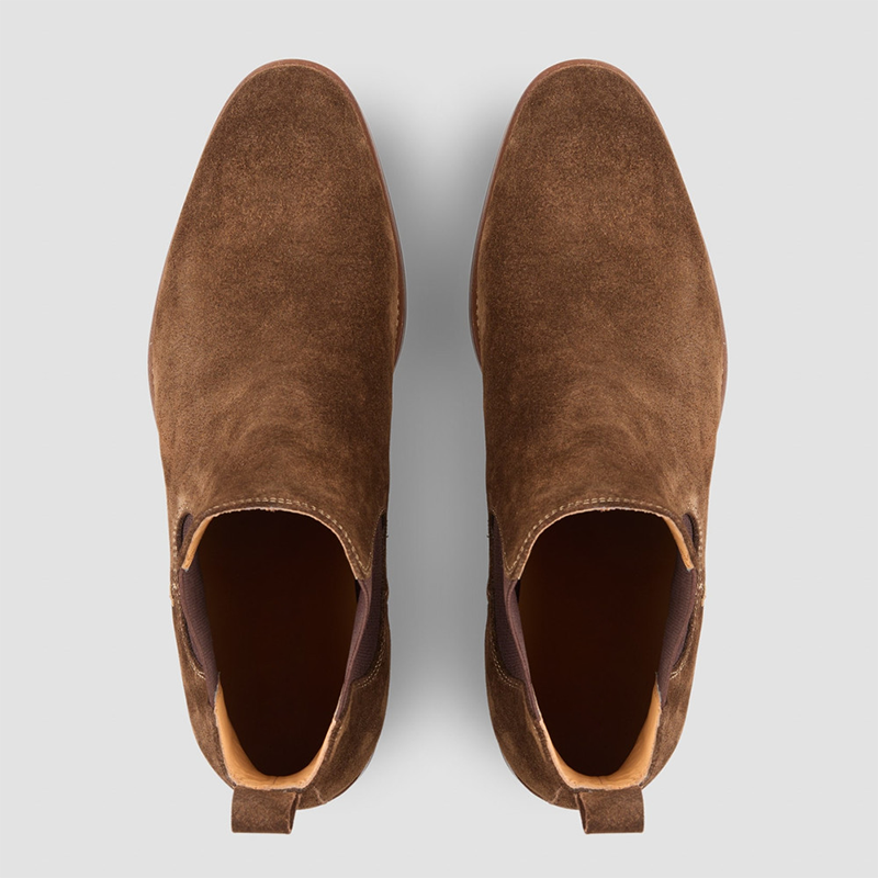 Factory suppliers chelsea boots men brown suede leather boot