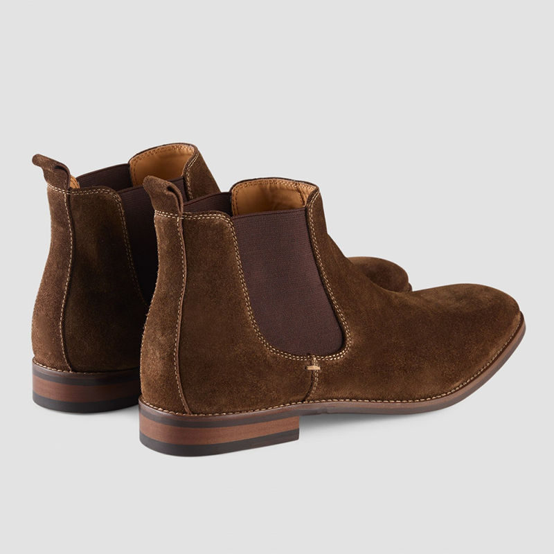 Factory suppliers chelsea boots men brown suede leather boot