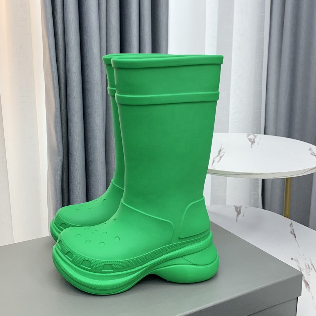 men and women Knee High Flat Platform luxury designer boots women Designer Rain Boots