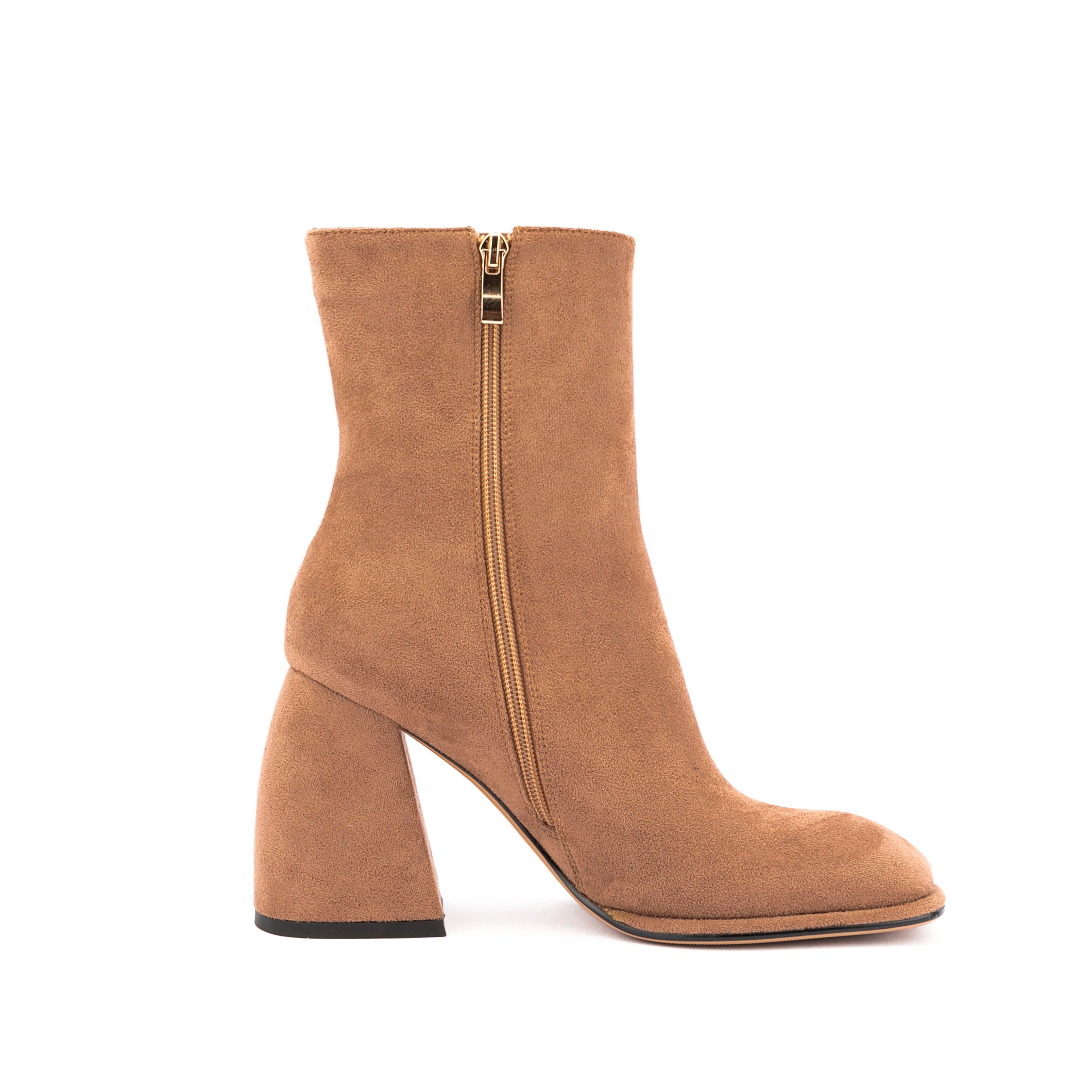 New Fashion Women Winter Boots Latest Design Female Faux Suede Block High Heel Shoes Sexy Square Toe Thick Heels Lady Boots