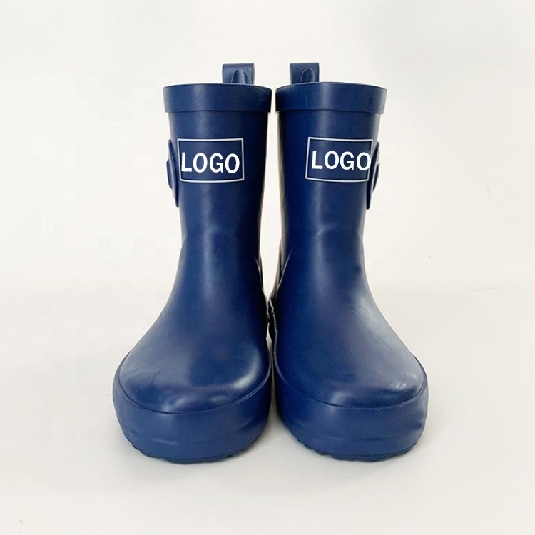 Waterproof Rainboots Outdoor High Quality Wellington boots Anti-slip Print Kids Rubber Rain Boots For Boys Girls