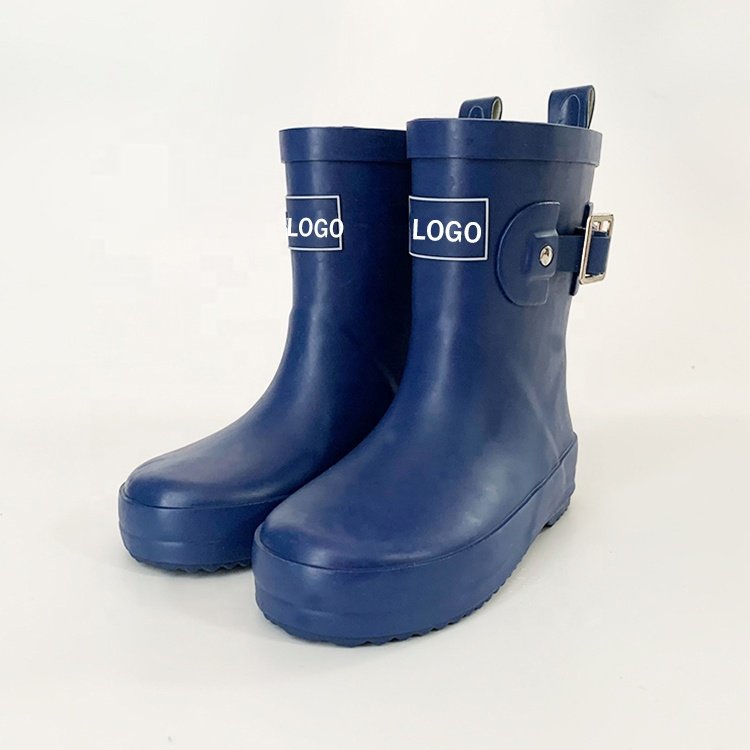 Waterproof Rainboots Outdoor High Quality Wellington boots Anti-slip Print Kids Rubber Rain Boots For Boys Girls