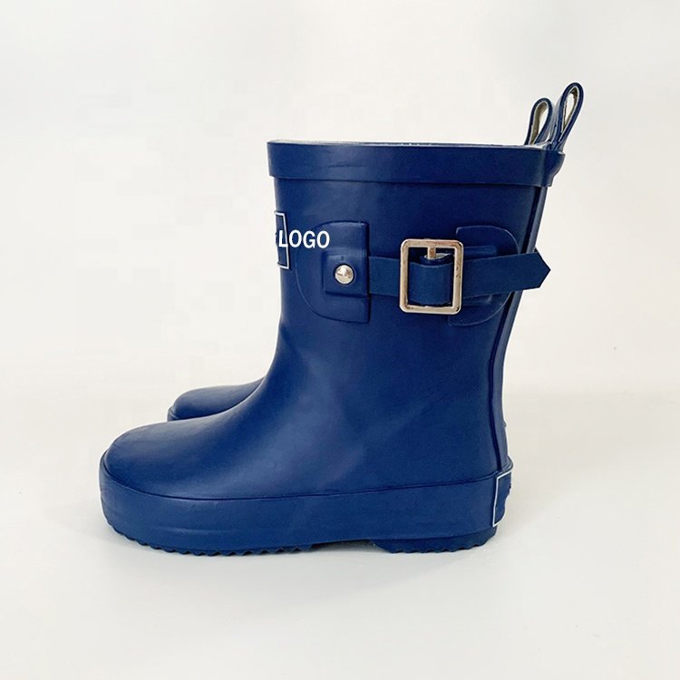 Waterproof Rainboots Outdoor High Quality Wellington boots Anti-slip Print Kids Rubber Rain Boots For Boys Girls