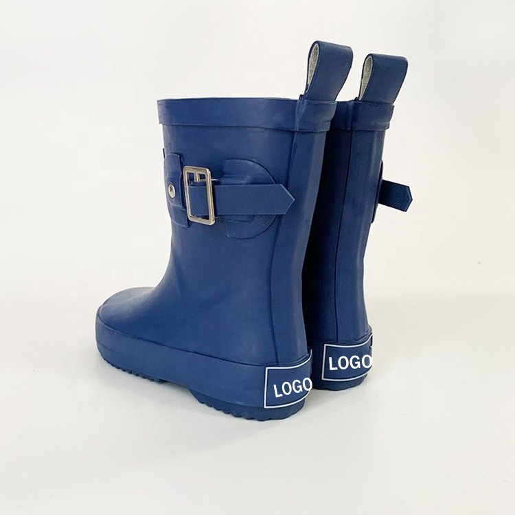 Waterproof Rainboots Outdoor High Quality Wellington boots Anti-slip Print Kids Rubber Rain Boots For Boys Girls