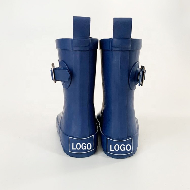 Waterproof Rainboots Outdoor High Quality Wellington boots Anti-slip Print Kids Rubber Rain Boots For Boys Girls