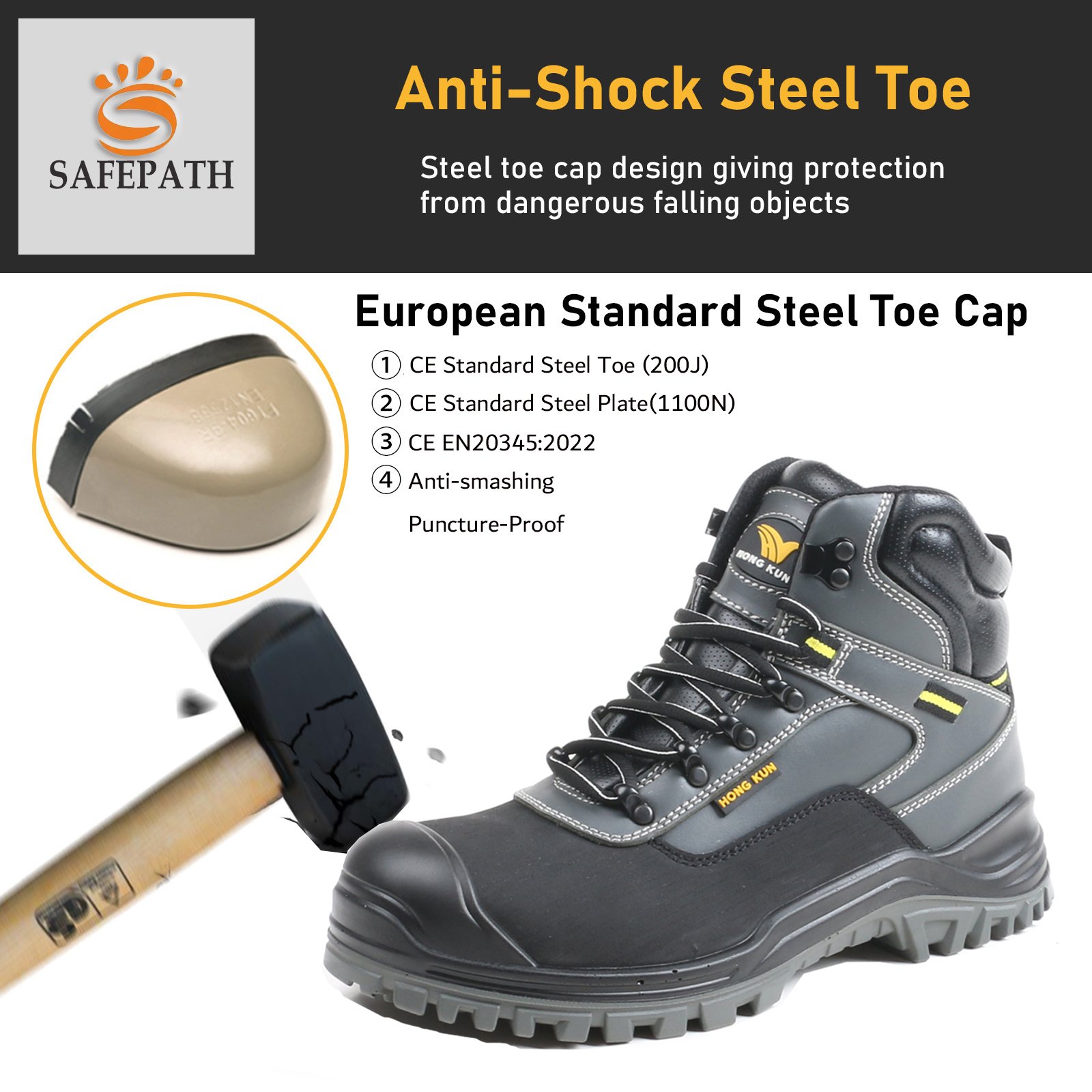Anti-puncture Anti-smashing Protective shoes Men Industry & Construction Work Shoes Steel toe man safety shoes