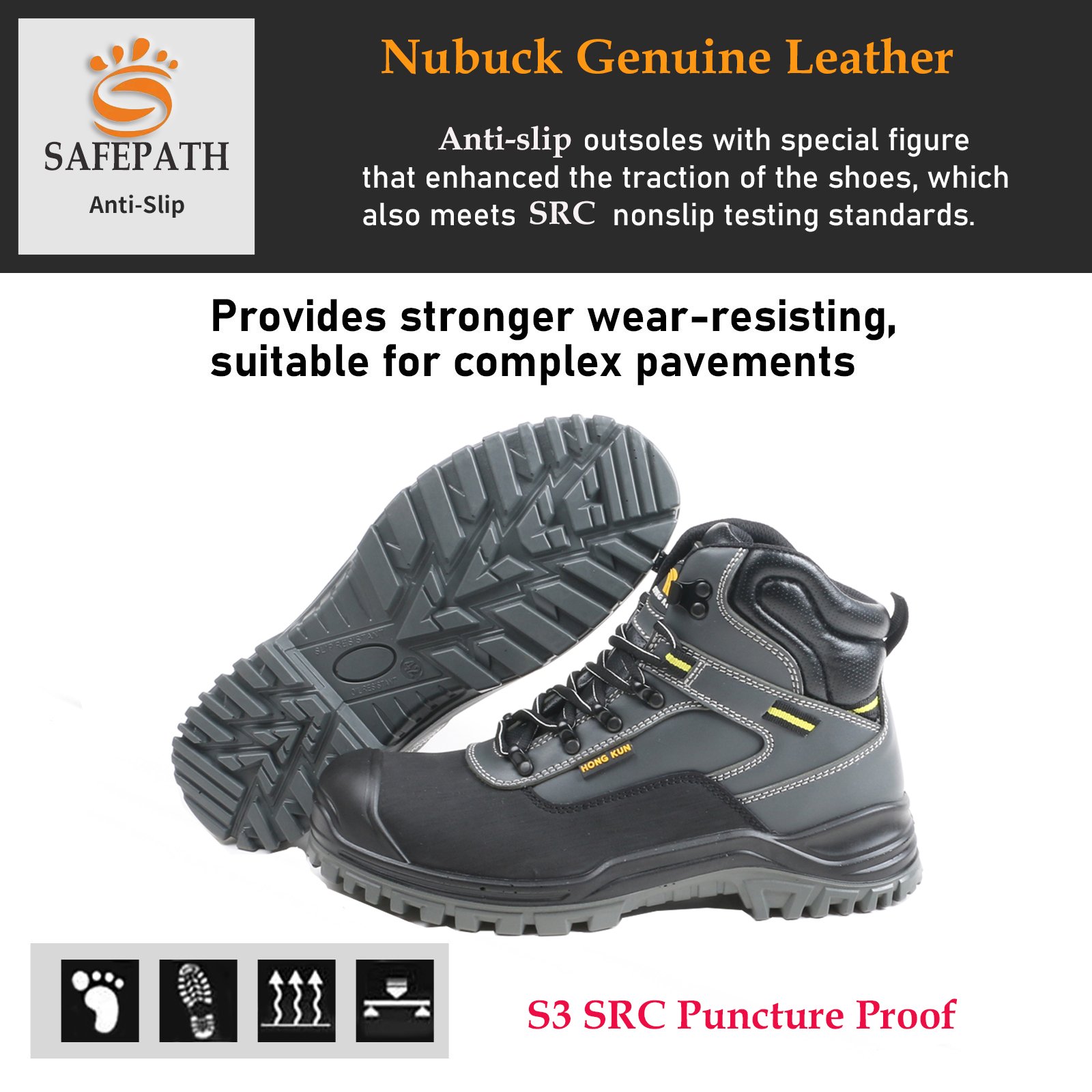 Anti-puncture Anti-smashing Protective shoes Men Industry & Construction Work Shoes Steel toe man safety shoes