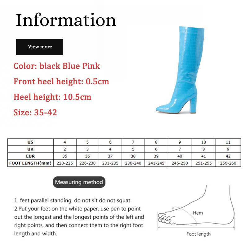 Hot sale 2022 catwalk hot style winter pointed toe chunky heel side zip boots