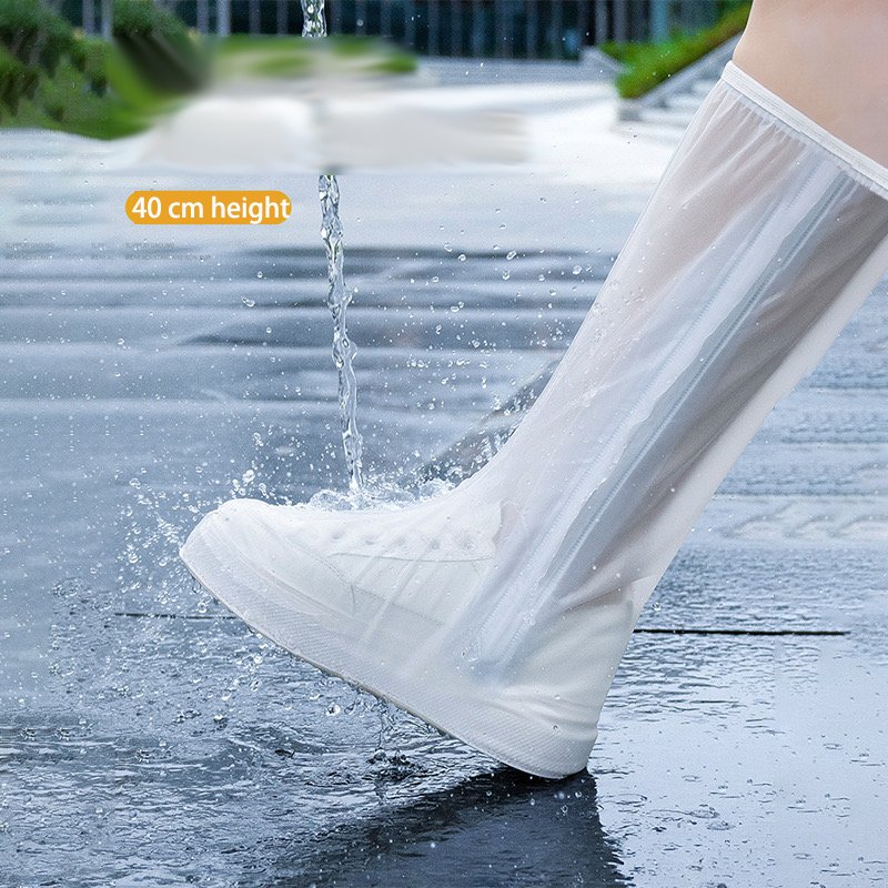 Outdoor Travel Wear PVC Waterproof Rain Boots Cover Reusable Non Slip Boots Protector Rubber Rain Shoe Covers