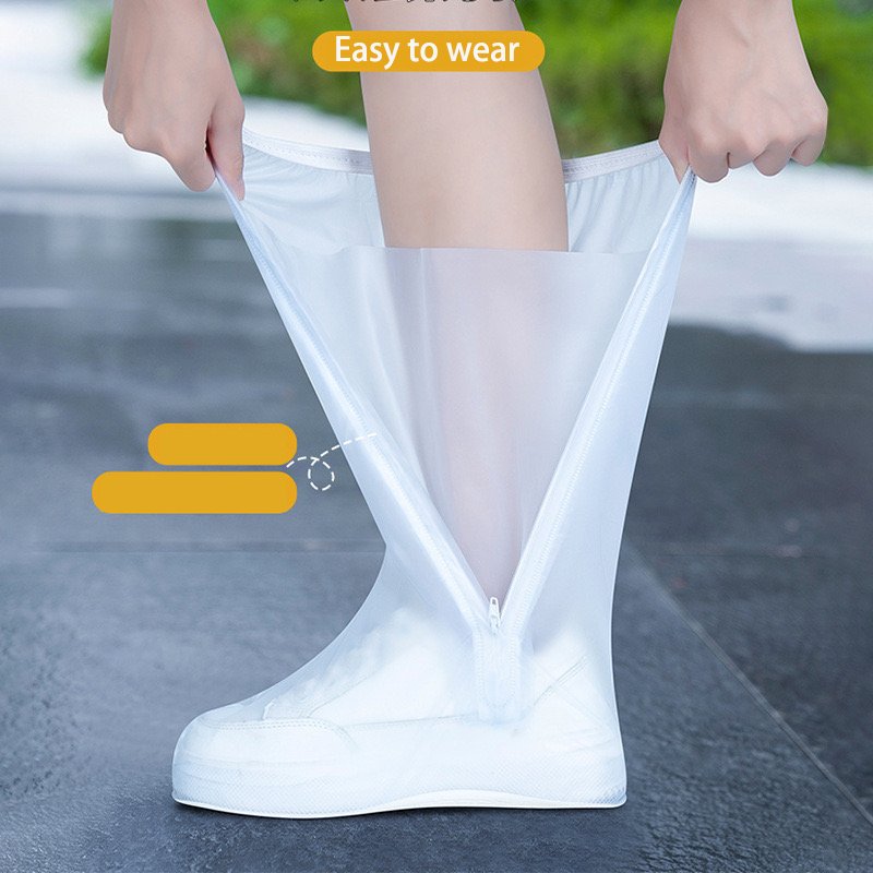 Outdoor Travel Wear PVC Waterproof Rain Boots Cover Reusable Non Slip Boots Protector Rubber Rain Shoe Covers