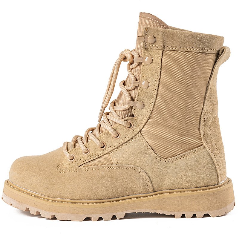 Custom Wholesale Leather Outdoor Protective Ankle Walking Hunting Men Camouflage Tactical Boot