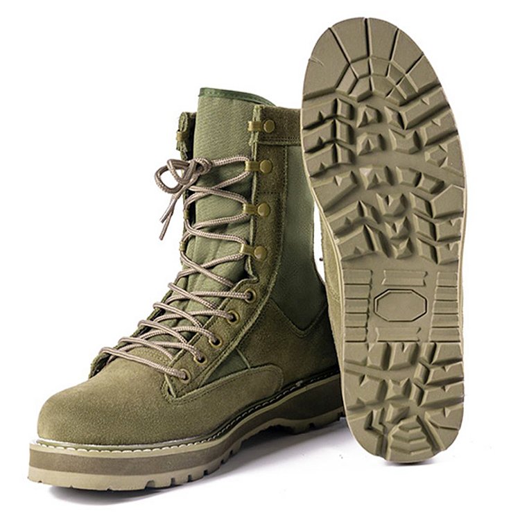 Custom Wholesale Leather Outdoor Protective Ankle Walking Hunting Men Camouflage Tactical Boot
