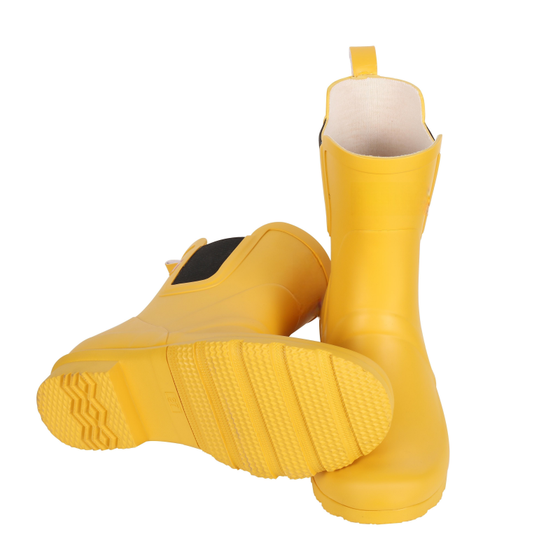 Latest Design Easy-on Fashion Top Lace Half Rain Boots Women's Rubber Rain Boots