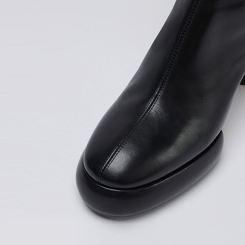 OEM/ODM Women Shoe Designer Fashion Ladies Slip-on Zipper Chunky Heel Ankle Boots Shoes Customized Platform Ankle Boots Women