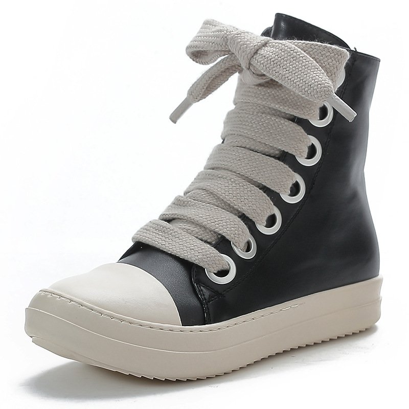 Candy Colored High Top Shoes Coarse Shoelaces For Sneaker Ricks Casual Shoes Boots Women'S High Top Flat Owens Boots