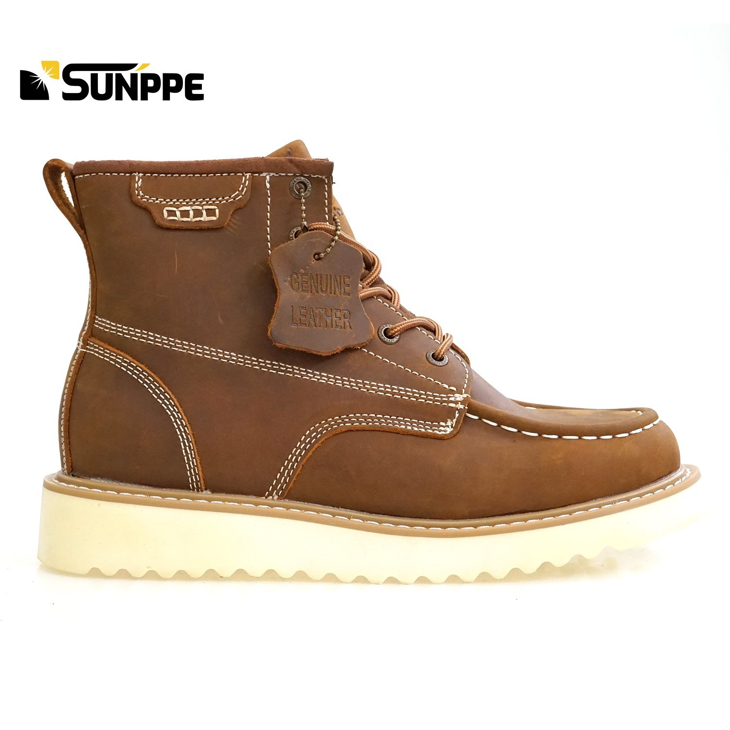 Custom crazy horse leather EN20345 S3 half knee cowboy good welt year shoes safety boots