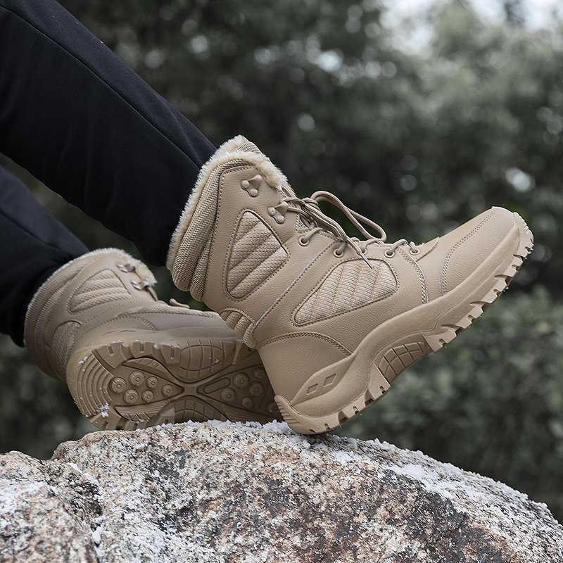 New Outdoor High-Top Men Climbing Boots Outdoor Hiking Boots for Men Snow Training Boots