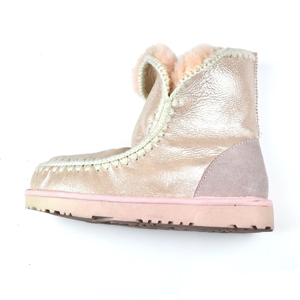 fur shearling snow waterproof shoes rhinestone boots womens