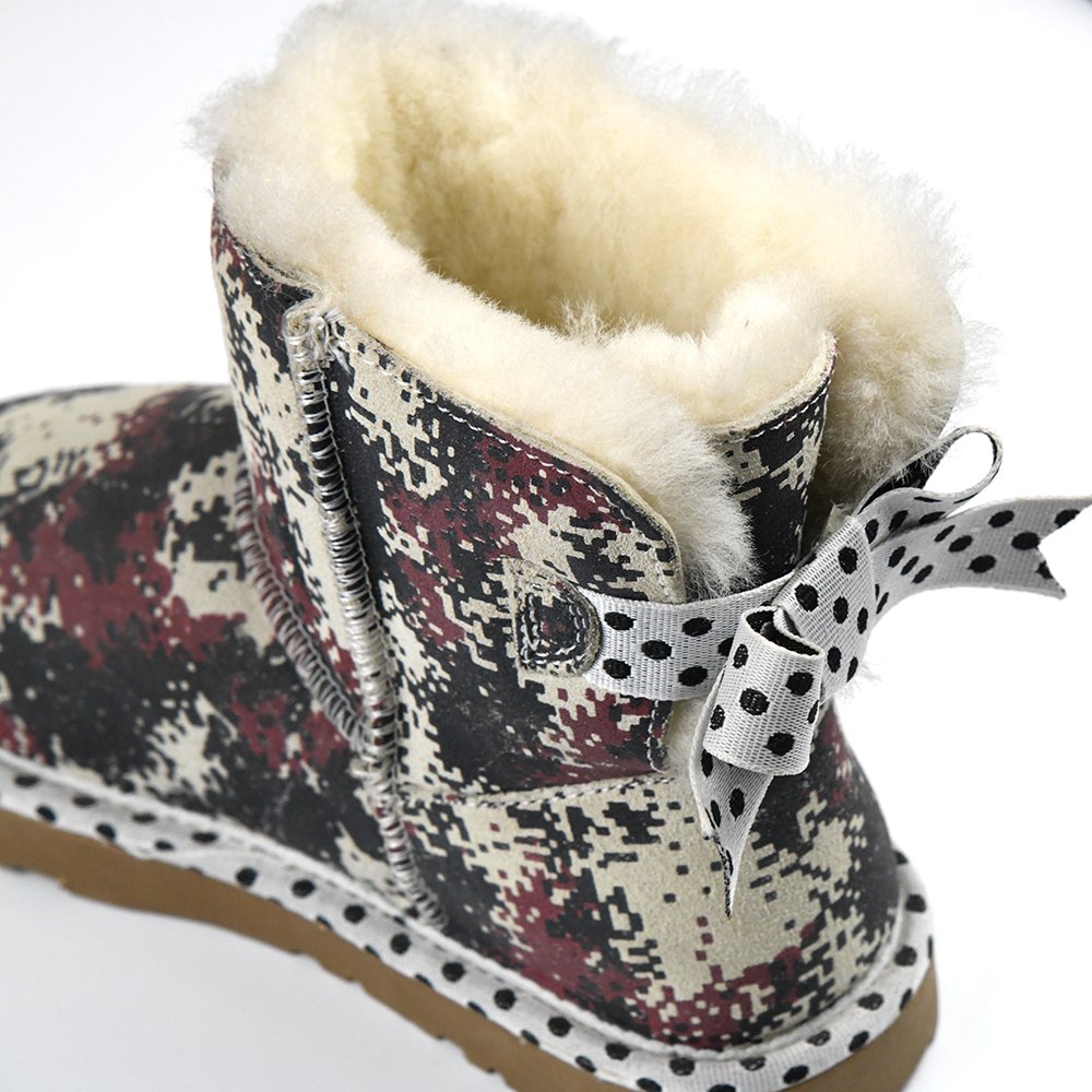 fur shearling snow waterproof shoes rhinestone boots womens