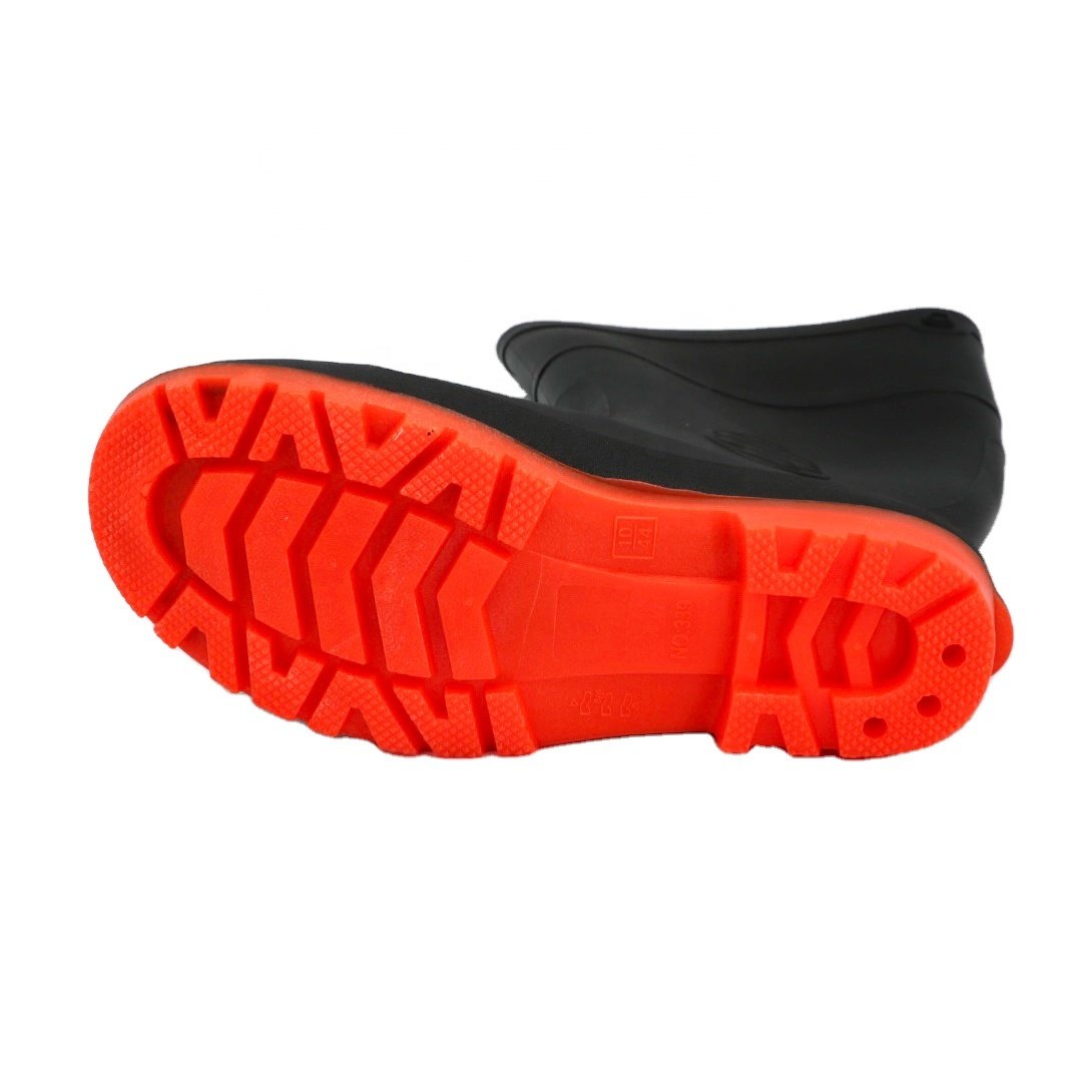 Unisex Black PVC Rain Boots Defend Anti SIippery Non-slip Antistatic CE Plastic Safety Boots