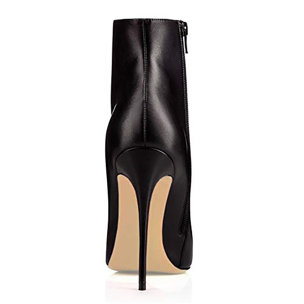 New fashion leather plain 12cm high heels boots women shoes