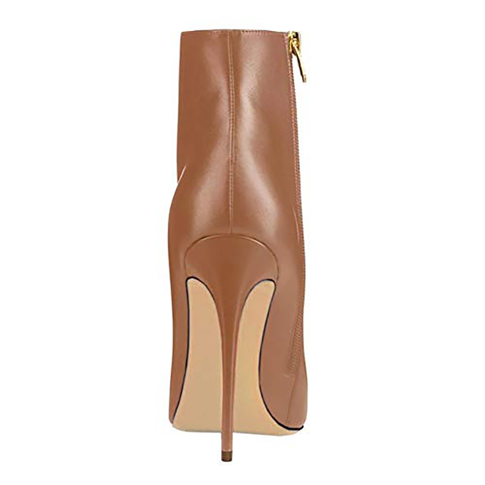 New fashion leather plain 12cm high heels boots women shoes