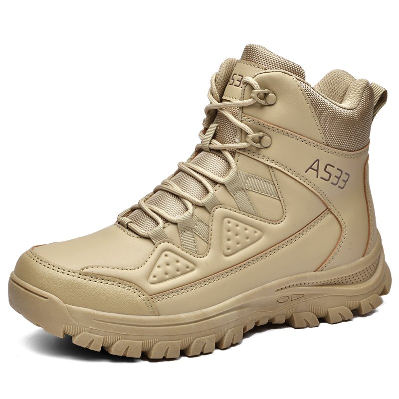 Men's Lightweight Desert Tactical Boots Non-Slip Waterproof Design Zip Closure Suede Upper Summer Outdoor Training Winter