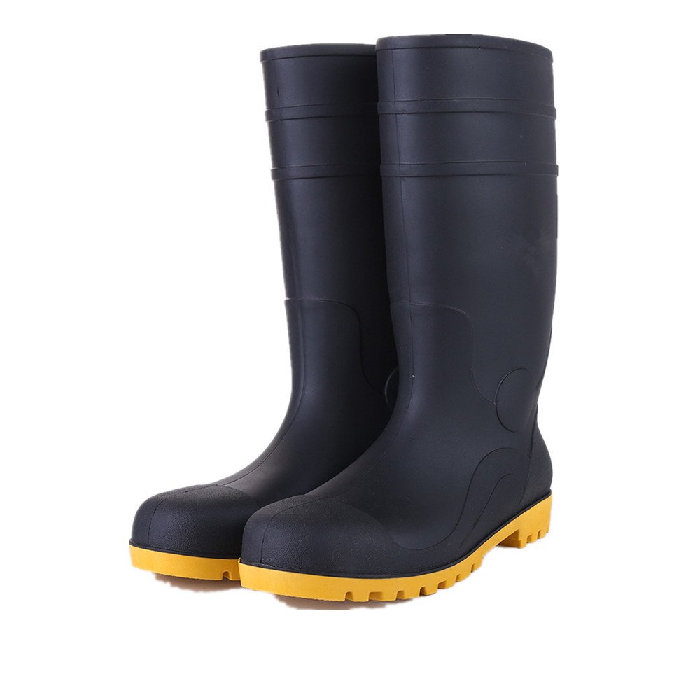 ANT5PPE PVC Waterproof Work Boot with Steel Safety Toe and Sole Protective Rain Boot for Adult use in Winter and Summer Farming