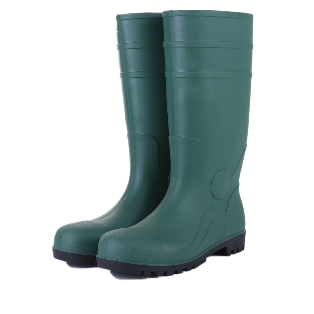 ANT5PPE PVC Waterproof Work Boot with Steel Safety Toe and Sole Protective Rain Boot for Adult use in Winter and Summer Farming
