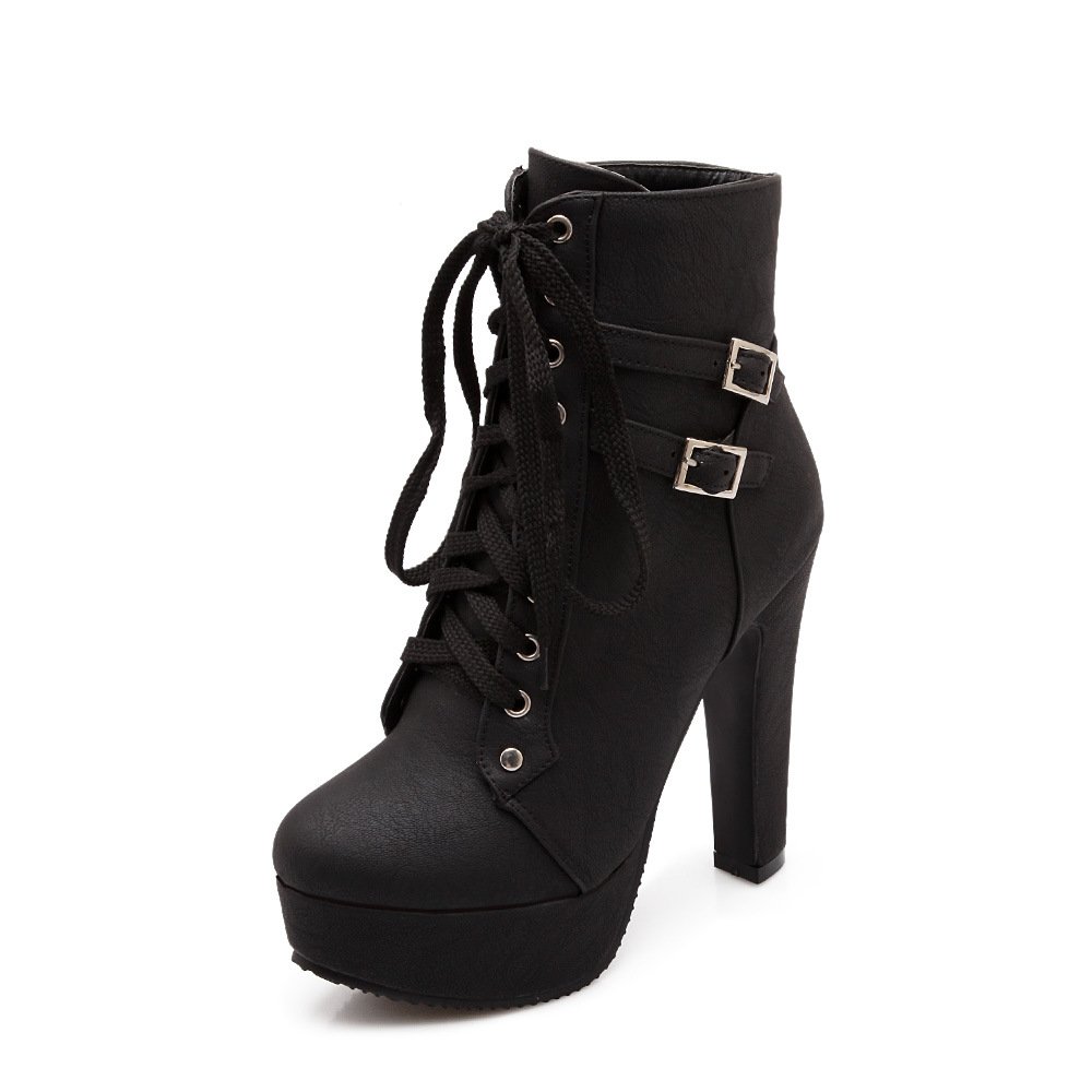 Fashion Women Ankle Boots Sexy Ladies High Heel Shoes Cross-Strap Boots