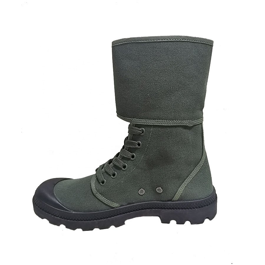 Cheap and durable green canvas sneaker boots for men working shoes