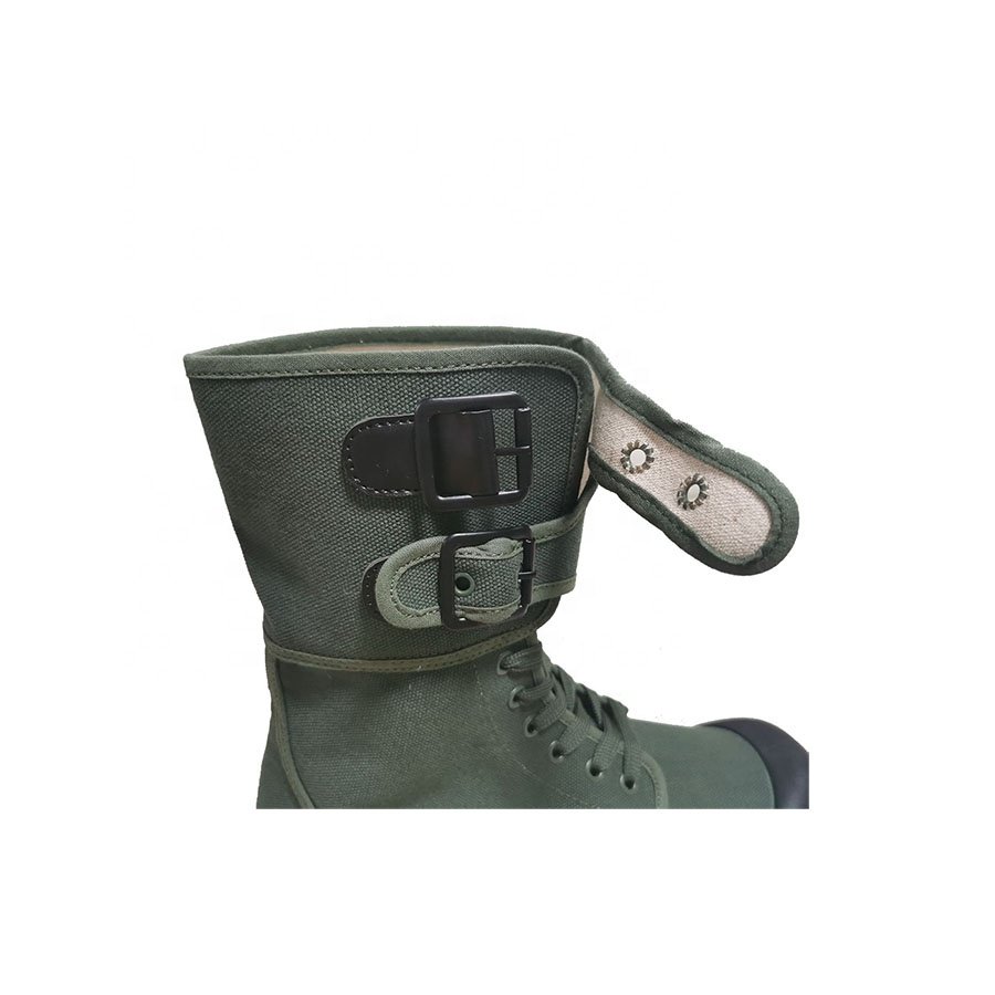 Cheap and durable green canvas sneaker boots for men working shoes