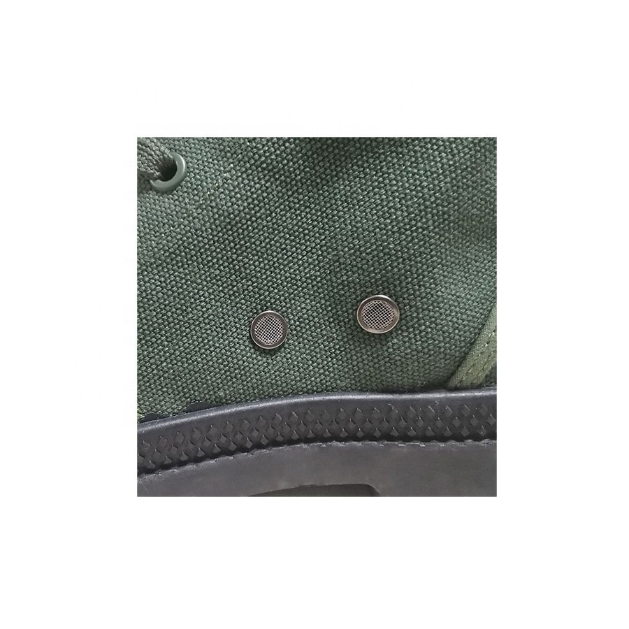 Cheap and durable green canvas sneaker boots for men working shoes