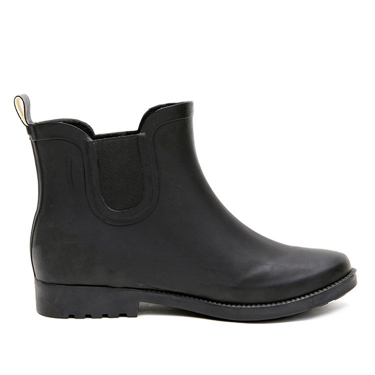 Rain Boots Gusset Boot Women Rubber Boots New Fashion Factory Ankle Custom Made Shoes Adult Cotton Fabric Natural Rubber YX-727A