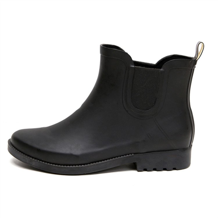 Rain Boots Gusset Boot Women Rubber Boots New Fashion Factory Ankle Custom Made Shoes Adult Cotton Fabric Natural Rubber YX-727A