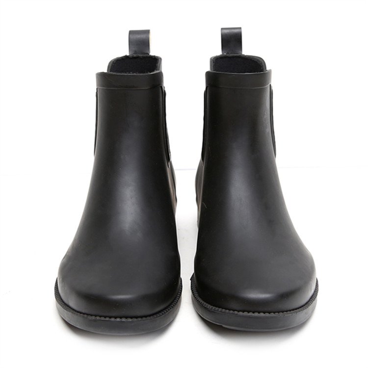 Rain Boots Gusset Boot Women Rubber Boots New Fashion Factory Ankle Custom Made Shoes Adult Cotton Fabric Natural Rubber YX-727A
