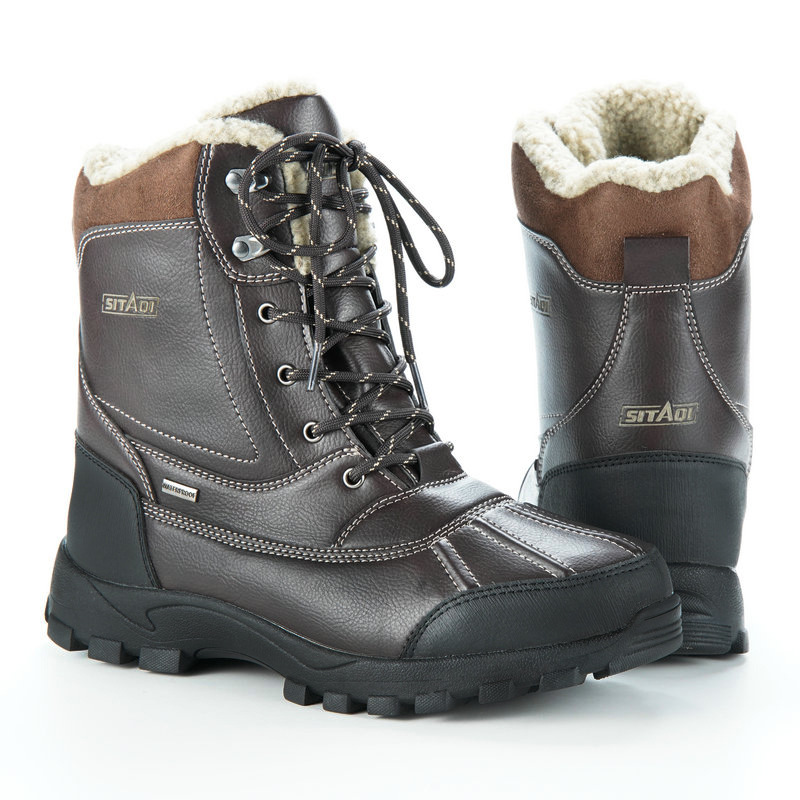 Wholesale waterproof large size outdoor snow boots cotton boots strong warm snow boots manufacturers