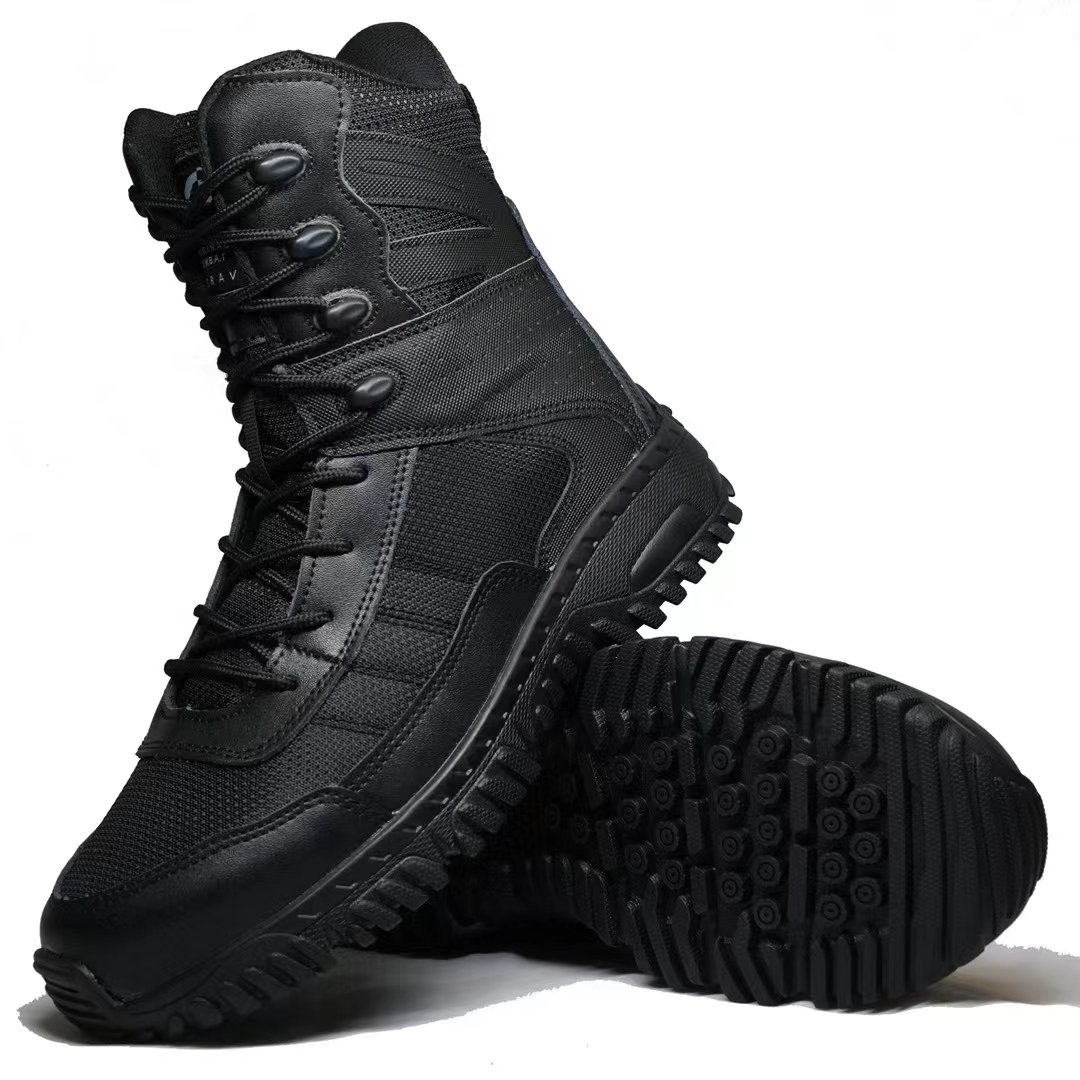 TSB204 customized outdoor camping hunting combat light weight Black training boots breathable