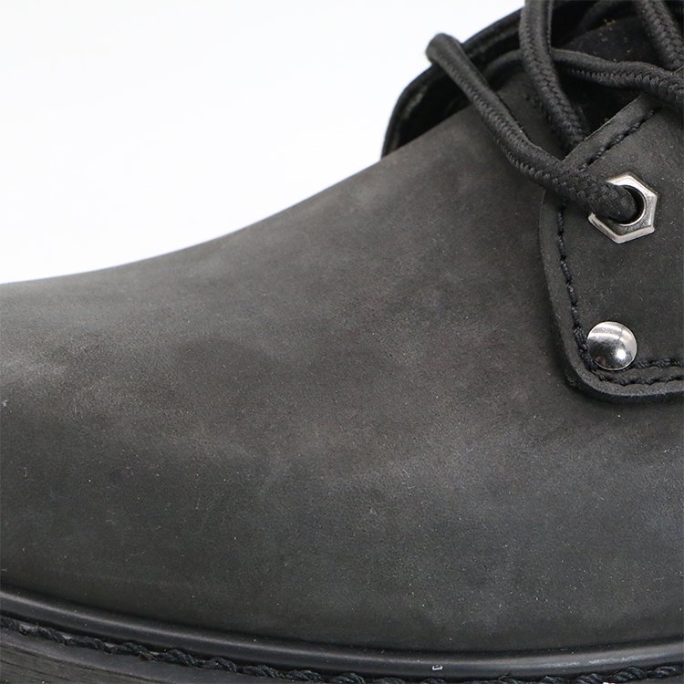 ENTE SAFETY High Quality Black Leather Oil Resistant Anti Slip Man Resistant Men Protection Anti Smashing Men'S Work Boots