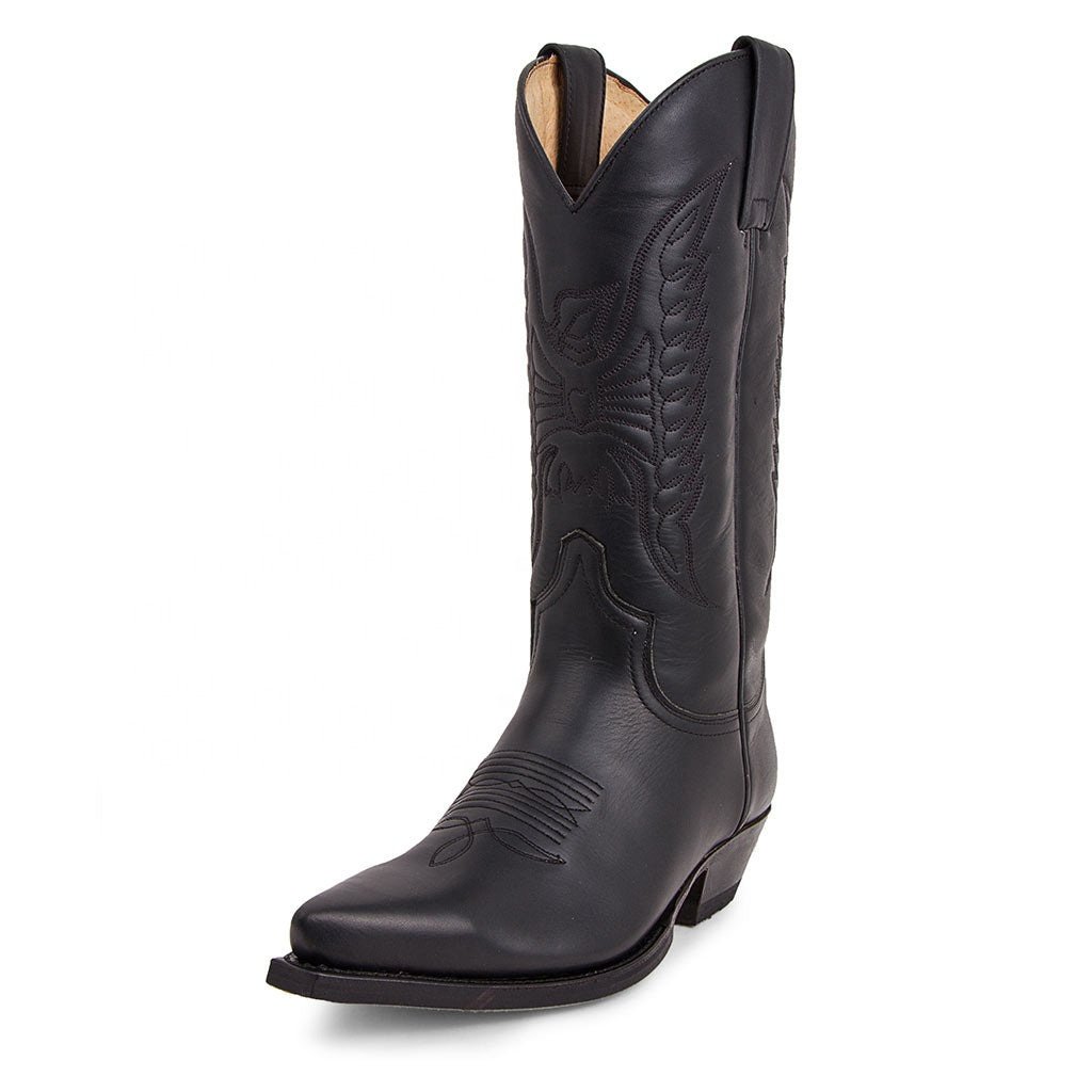 Retro Style Mid Calf Boots Large Size women and men Chunky Mid Heel Embroidered Boots Slip-on Custom Western Cowboy Boots