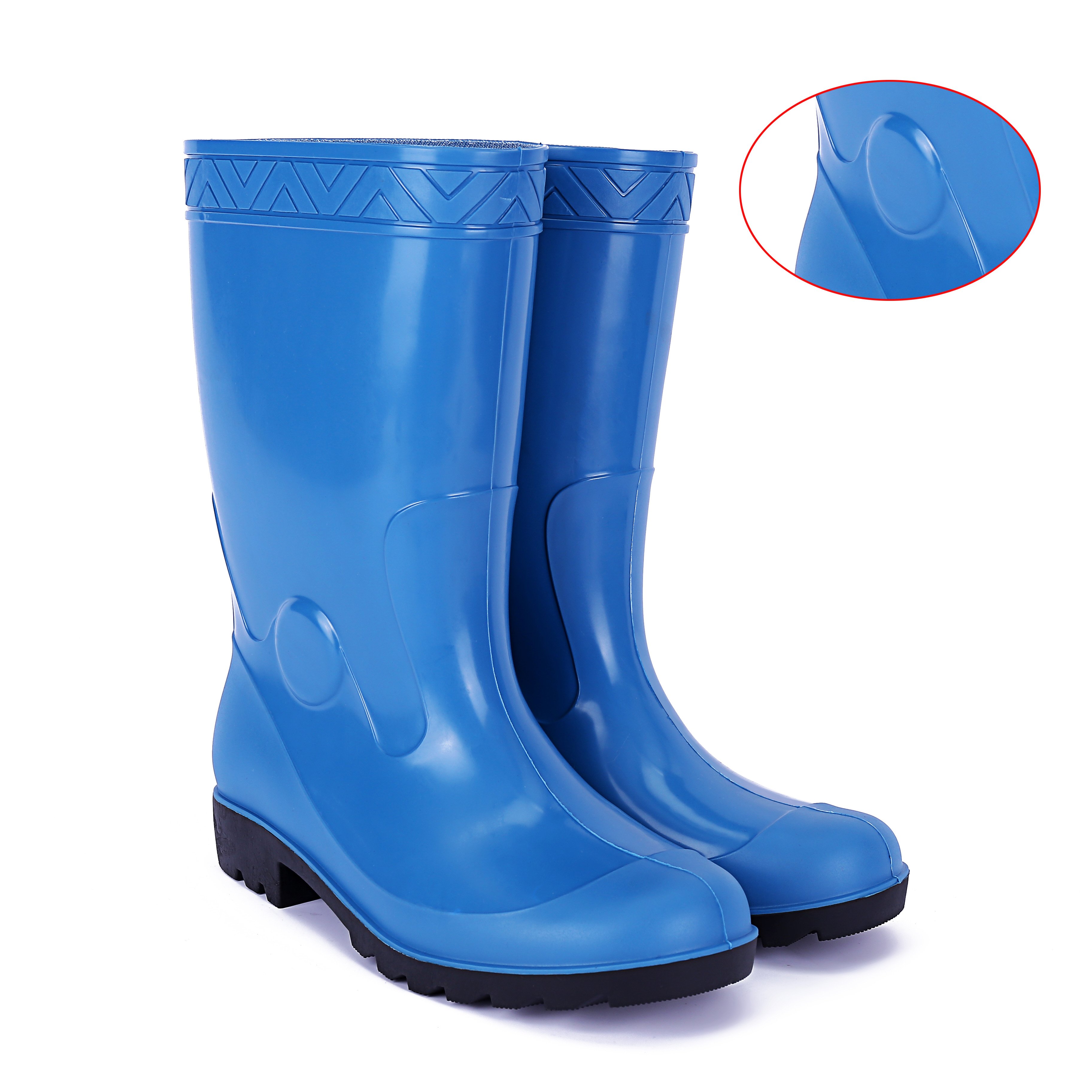 Factory Stock Selling Medium High Rain Boots Wellies Gumboots Solid Color Rain Boots For Men