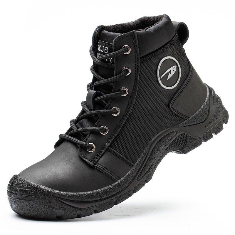 Factory Wholesale Genuine Leather Safety Shoes Steel Toe Work Boots Construction Men Industrial Shoes