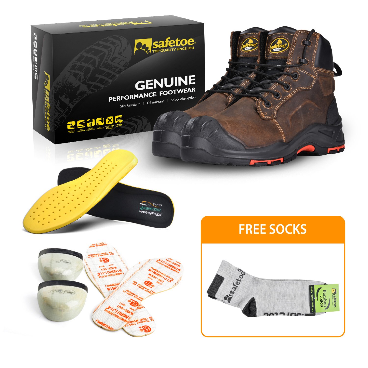 Best Fuel Oil & Petrol Slip Resistant Safety Shoes Work Boots for Oil & Gas & Construction industry