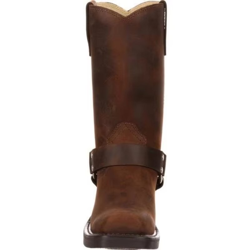 Foreign Trade New European and American Retro Men's Boots Rivet Western Cowboy Men's Shoes 38-48 Large Size