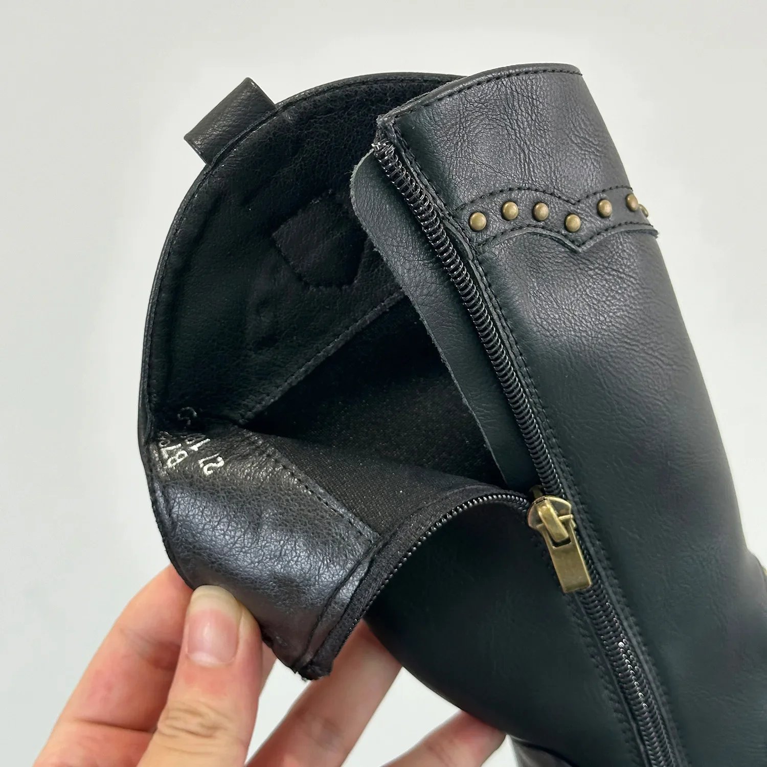 Autumn Children's Boys Girls Fashion ZIP Elegant Square Heel Long Pipe Boots Kids Toddler Winter Retro Non-slip Cowgirl Boots