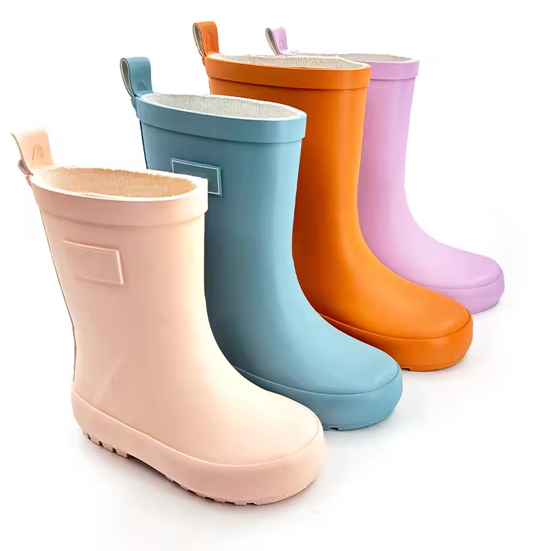 Factory Custom Logo Waterproof Gum Boots Anti-skidding rubber rain shoes boots For Outdoor Use