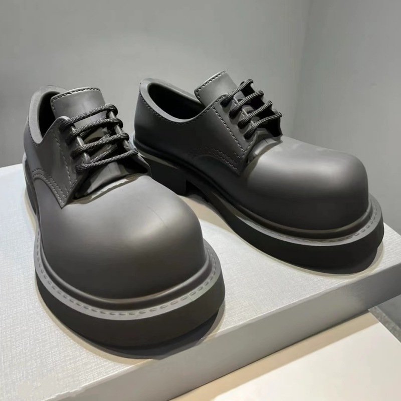 Black big head EVA Steroid Derby Lace-up Shoes boots