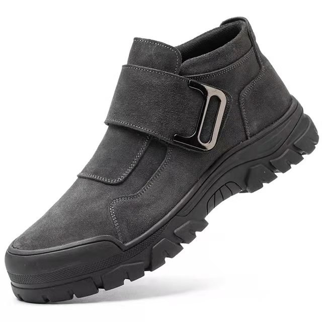 Unisex Antistatic Men's Leather Work Shoes with Steel Toe Lightweight Winter Hiking Safety Boots Outdoor Summer Spring Autumn