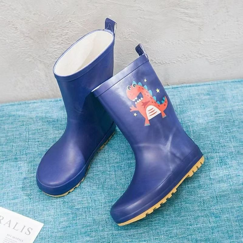 Wholesale Custom Logo Durable Custom Printed Rubber Waterproof Boys Girls Baby Children Gumboots Kids Rain Boots Toddler Boots