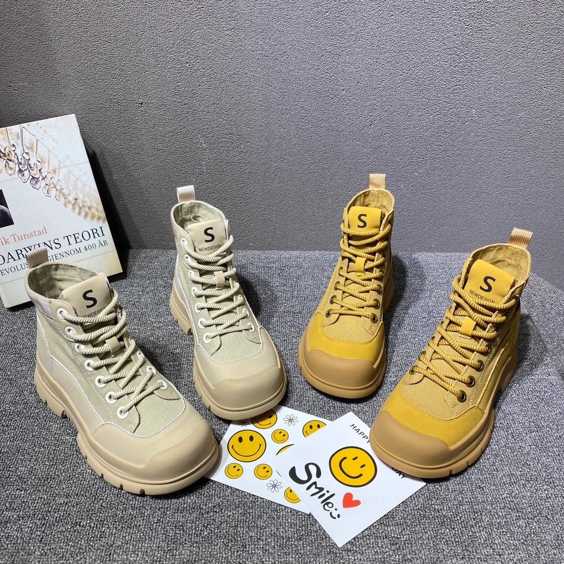 New Styles Solid Color Boots Women Shoes Anti Slip Waterproof Ankle Shoes Women Boots